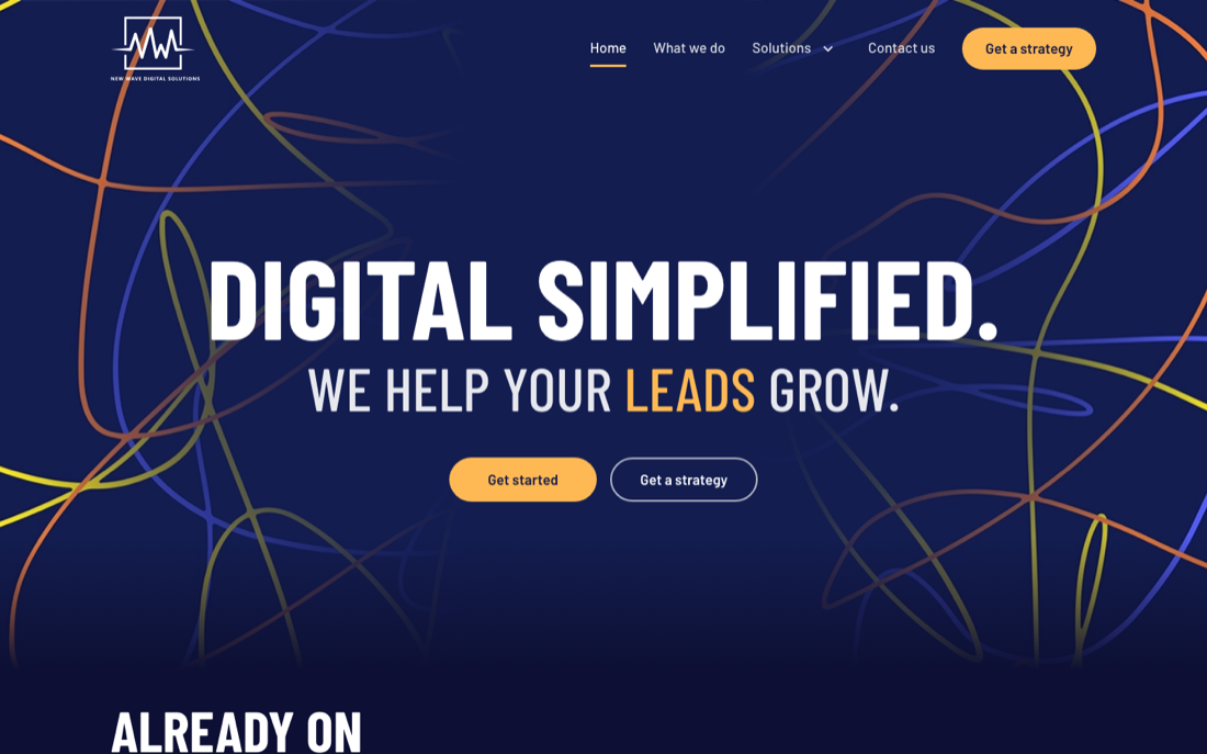 Screenshot of the Frequency home page