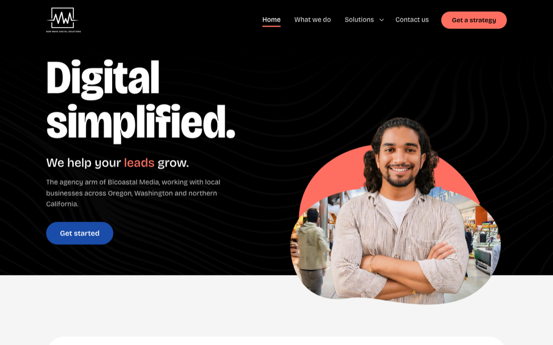 Screenshot of the Panels home page