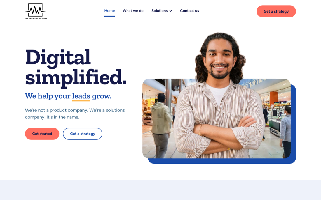 Screenshot of the Main Street home page